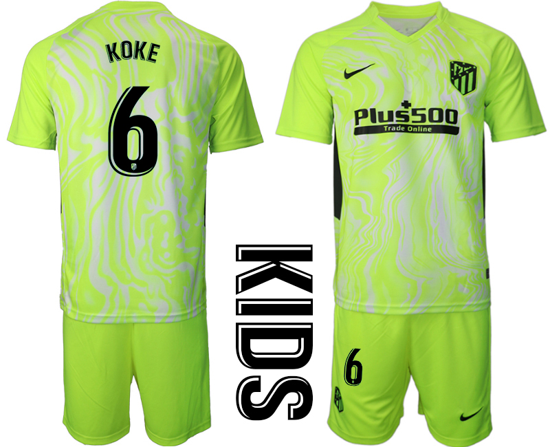 2021 Atltico Madrid away youth #6 soccer jerseys